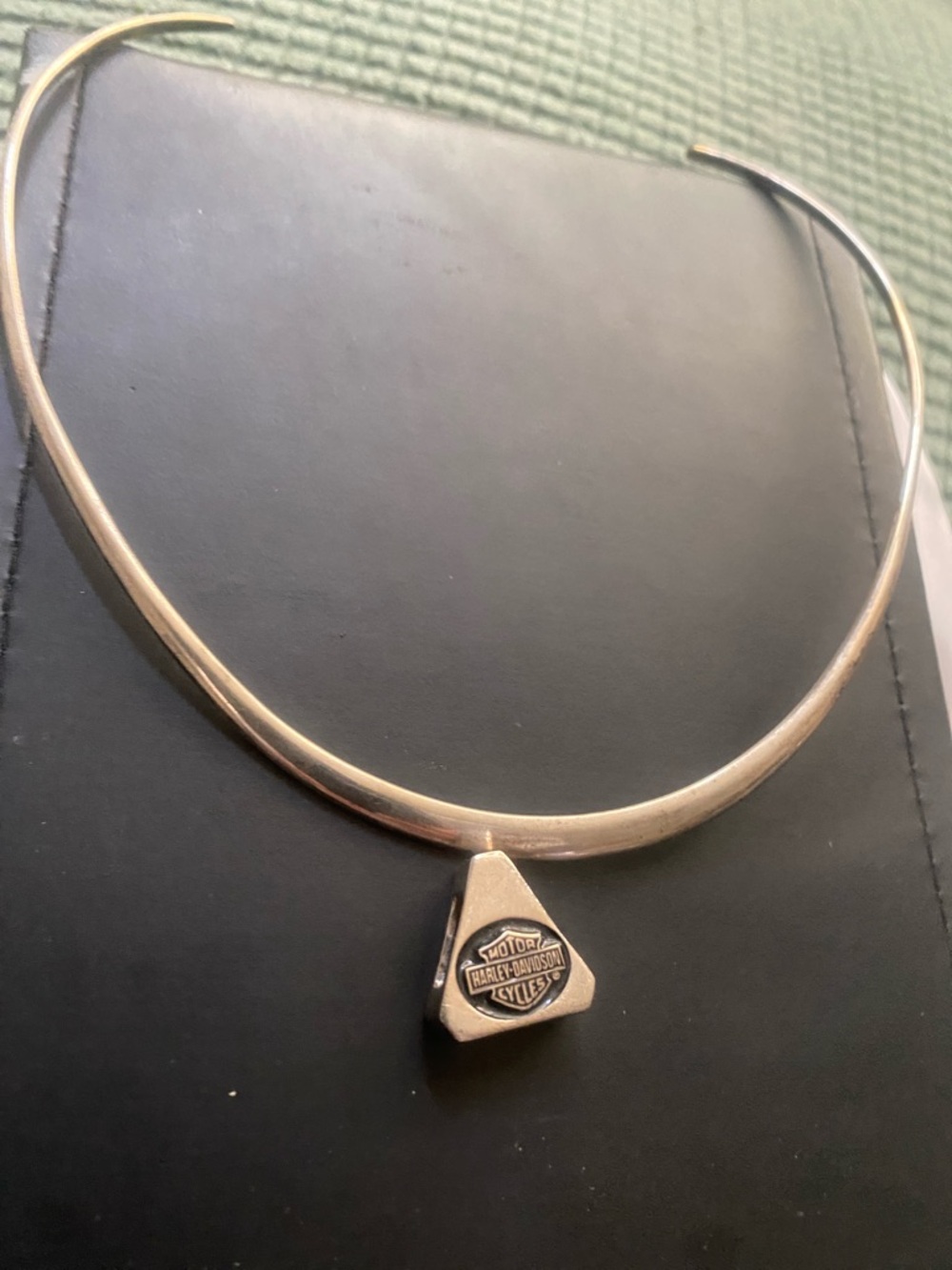 Harley Davidson Stamper Sterling Silver Chocker Clamp Necklace